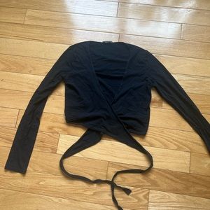 Brandy Melville Wrap Ballerina Long Sleeve V-neck